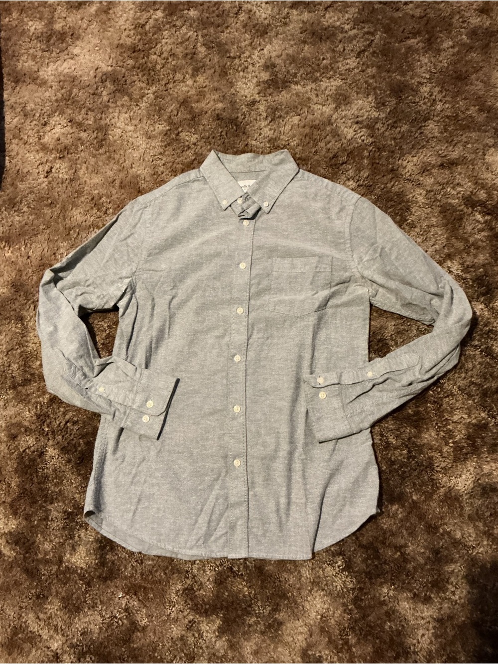 Goodfellow & Co Light Gray Long-Sleeve Button-Down Shirt